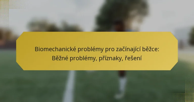 Biomechanické problémy pro začínající běžce: Běžné problémy, příznaky, řešení