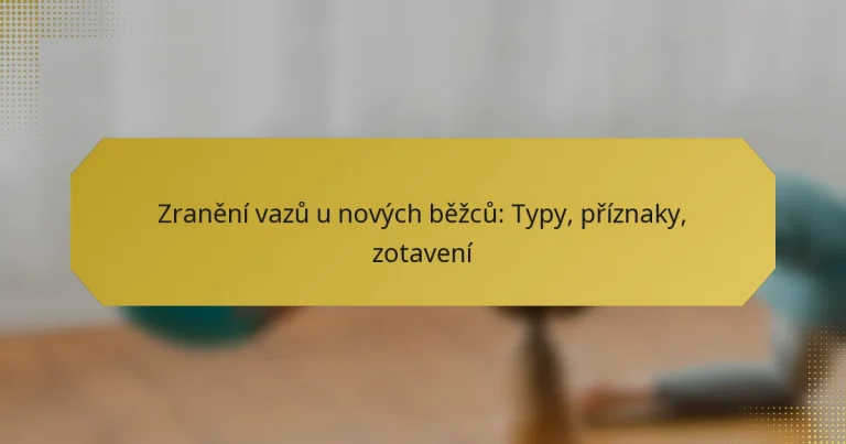 Zranění vazů u nových běžců: Typy, příznaky, zotavení