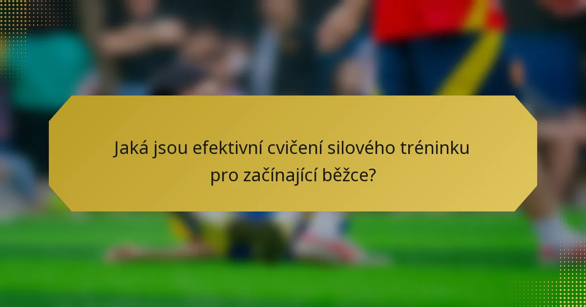 Jaká jsou efektivní cvičení silového tréninku pro začínající běžce?